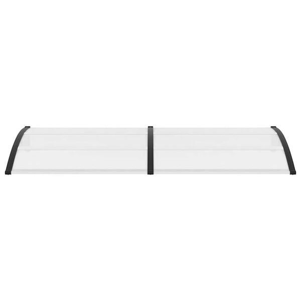 vidaXL Skjermtak svart og gjennomsiktig 240x75 cm PC