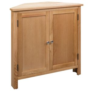 vidaXL Hj&oslash;rneskap 80x33,5x78 cm heltre eik