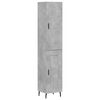 vidaXL Highboard betonggr&aring; 34,5x34x180 cm konstruert tre