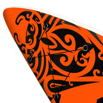 vidaXL Oppblåsbart padlebrettsett 366x76x15 cm oransje