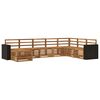 vidaXL Utend&oslash;rs sofa-sett 8 pcs Naturlig Solid akasietre