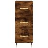 vidaXL Highboard r&oslash;kt eik 34,5x34x180 cm konstruert tre