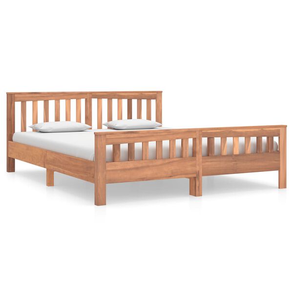 vidaXL Sengeramme heltre teak 160x200 cm