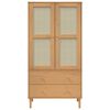vidaXL Garderobe SENJA rotting utseende brun 90x55x175 cm heltre furu