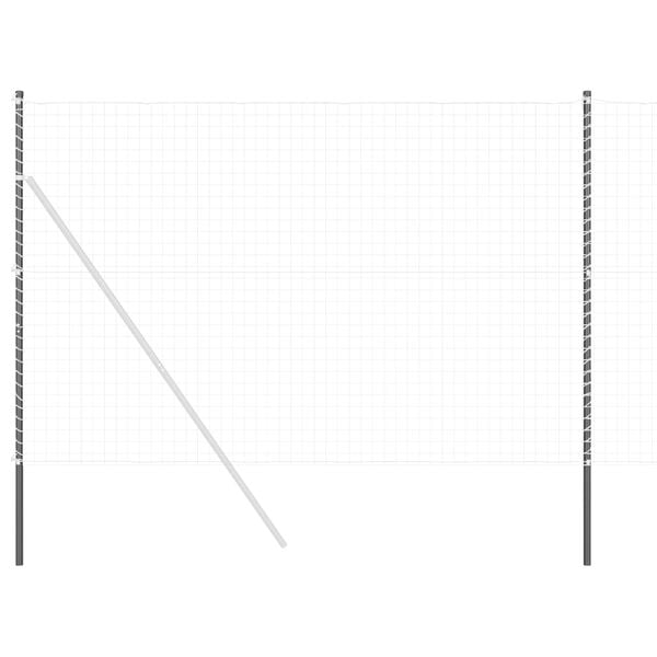 vidaXL Gjerdep&aring;le 12 pcs Gr&aring; Pulverlakkert st&aring;l