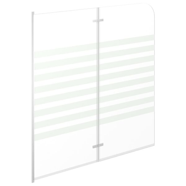 vidaXL Badekarvegg 120x140 cm herdet glass stripet