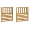 vidaXL Armlene Modul 2 pcs Hvit 60 x 6 x 61 cm Solid akasietre