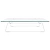 vidaXL Skjermstativ hvit 60x35x8 cm herdet glass og metall
