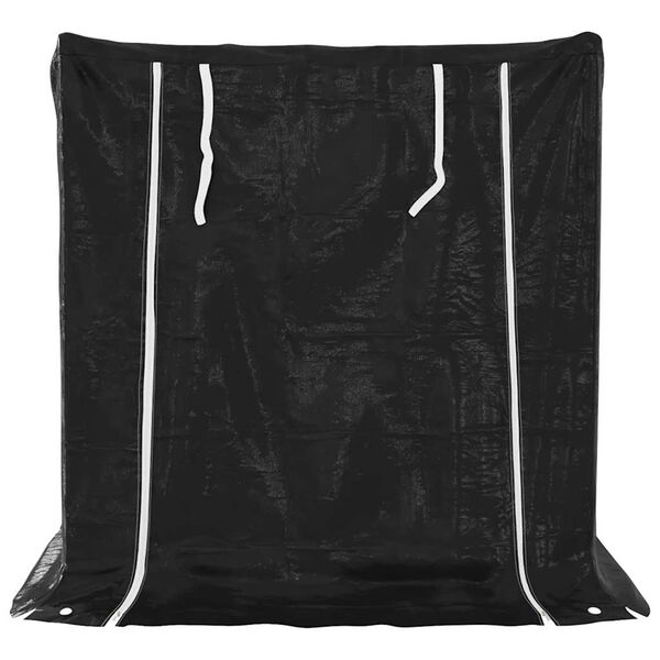 vidaXL Vedstativ med regntrekk 100,5x80,5x110,5 cm galvanisert stål