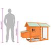 vidaXL Kyllingbur heltre furu og gran 170x81x110 cm
