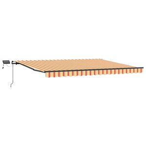 vidaXL Uttrekkbar markise Gul og oransje 400 &times; 300 cm