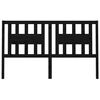 vidaXL Sengegavl svart 206x4x100 cm heltre furu