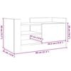 vidaXL TV-benk brun eik 80x35x40 cm konstruert tre