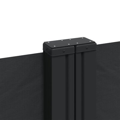 vidaXL Uttrekkbar sidemarkise svart 120x1200 cm