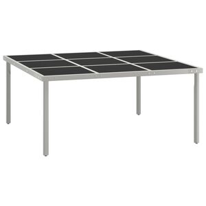 vidaXL Hagebord 170x170x74,5 cm st&aring;l og glass