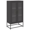 vidaXL Highboard svart 68x39x123 cm stål
