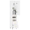 vidaXL Highboard hvit 34,5x34x180 cm konstruert tre