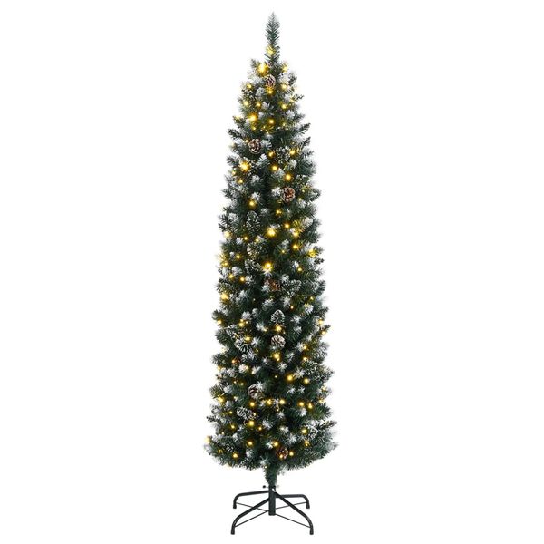 vidaXL Kunstig slankt juletre med 150 LED 150 cm