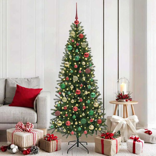 vidaXL Julekule Sett med 300 LED 120 pcs Flerfarget Plast