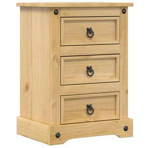 vidaXL Nattbord Corona 45x35x64 cm heltre furu