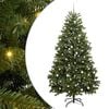 vidaXL Kunstig sammensatt juletre 300 LED-lys Gr&oslash;nn 270 cm PVC og st&aring;l