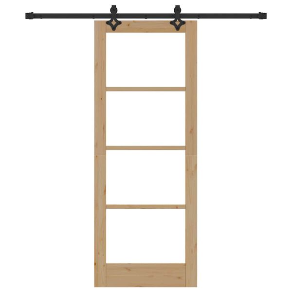 vidaXL Skyvedør ORKDAL Naturlig og svart 78 x 202 cm