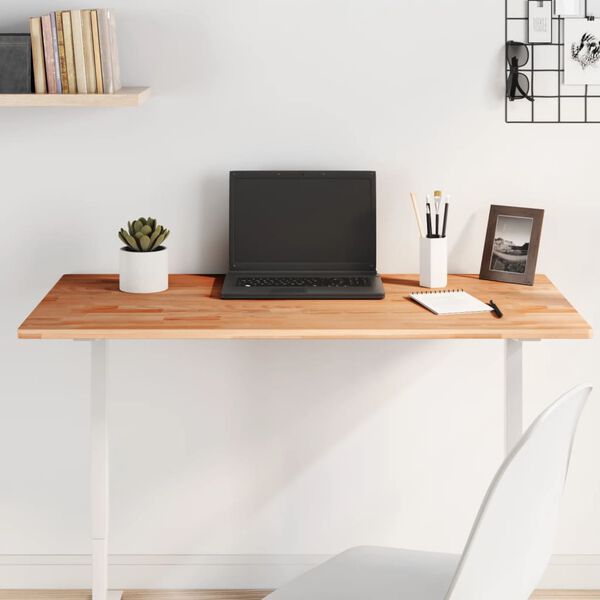 vidaXL Bordplate 100x60x1,5 cm rektangulær heltre bøketre