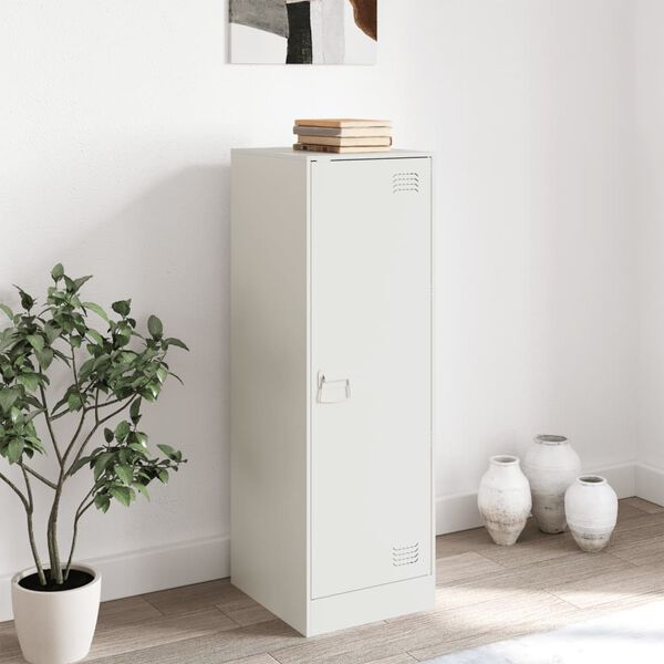 vidaXL Skjenk hvit 34,5x39x107 cm stål