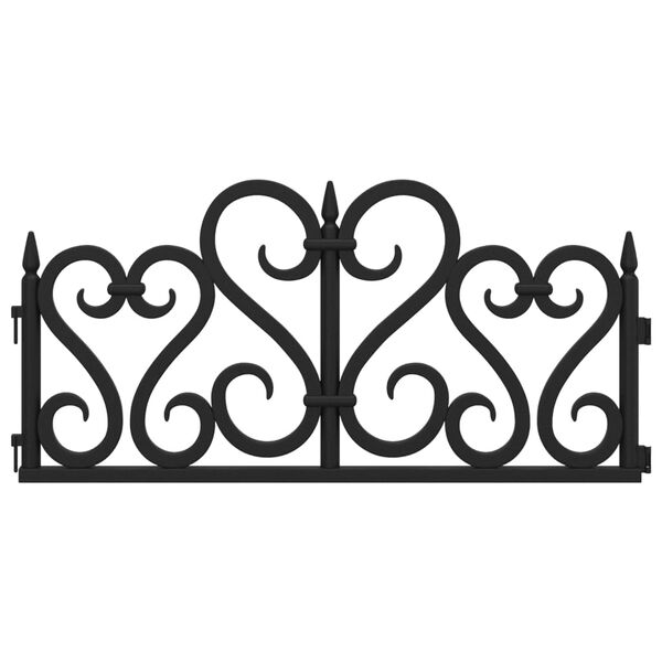 vidaXL Plenkanter 17 stk svart 10 m PP