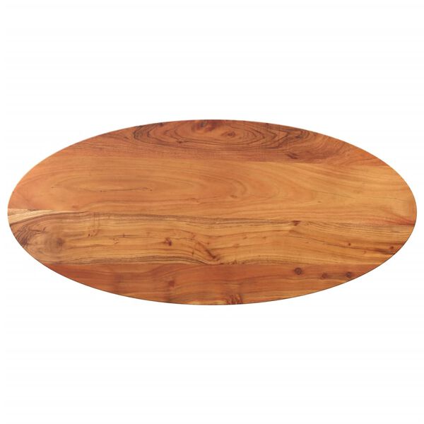 vidaXL Bordplate 120x50x3,8 cm oval heltre akasie
