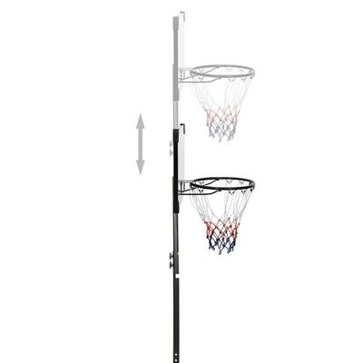 vidaXL Basketballplate gjennomsiktig 216-250 cm polykarbonat