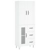 vidaXL Highboard hvit 69,5x34x180 cm konstruert tre