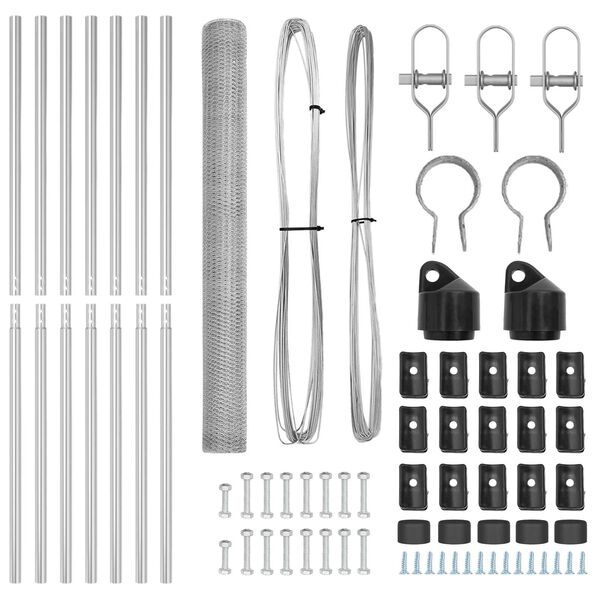 vidaXL Gjerdep&aring;le s&oslash;lv 10 x 1,5 m (25 mm mesh) St&aring;l