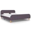 vidaXL Sengeramme uten Madrass Taupe Stoff 135x190 cm