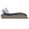 vidaXL Solseng med puter grå 114x205x73 cm polyrotting