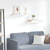vidaXL Flytende vegghyller 2 stk eik og hvit 60x23,5x3,8 cm MDF