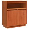 vidaXL Serviesskap Vokset Brun 70 x 34 x 80 cm Massiv furu