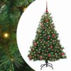 vidaXL Kunstig juletre med 150 LED med stativ gr&oslash;nn 150 cm PE og PVC