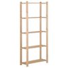 vidaXL Oppbevaringshylle 5 etasjer 80x28,5x170 cm heltre furu