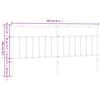 vidaXL Utskiftbar sengegavl i metall hvit 200 cm