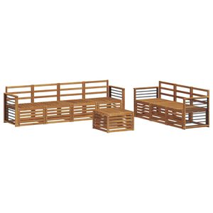 vidaXL Sofasett 8 pcs Naturlig Solid akasietre