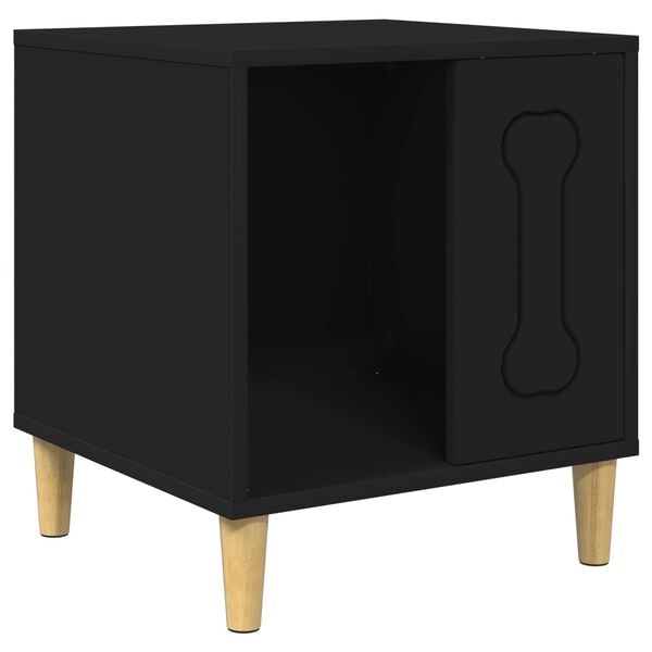 vidaXL Hundehus Svart 44 x 42 x 49 cm Konstruert tre