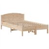 vidaXL Seng med bokhylle uten madrass 135x190 cm heltre furu