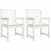 vidaXL Hagestoler 2 stk hvit 60x48x91 cm heltre furu