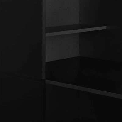 vidaXL Barbord med skap 115x59x200 cm svart