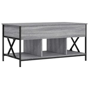 vidaXL Salongbord gr&aring; sonoma 100x55x50 cm konstruert tre og metall