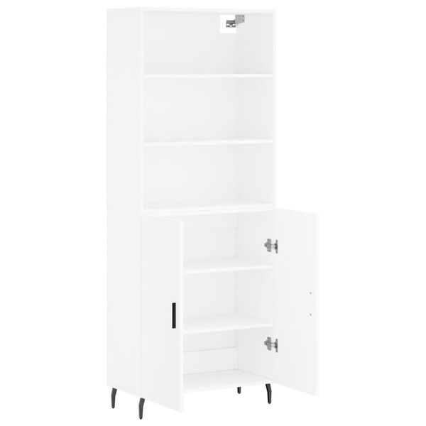 vidaXL Highboard hvit 69,5x34x180 cm konstruert tre