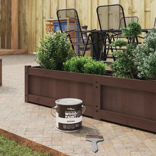 vidaXL Tremaling Brun 16,5 x 16,5 x 16 cm Veggdart