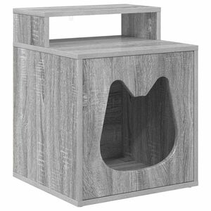 vidaXL Katt Hus Gr&aring; Sonoma 42,5 x 40 x 53,5 cm Konstruert tre