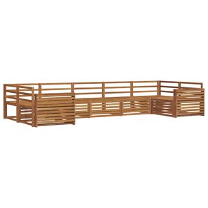 vidaXL Utend&oslash;rs sofa-sett 7 stk. Naturlig Solid akasietre